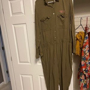 Cargo and pink jumpsuit